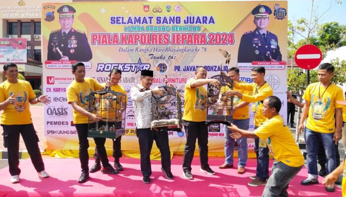 Lomba Burung Berkicau Meriahkan HUT Bhayangkara Ke-78 di Jepara
