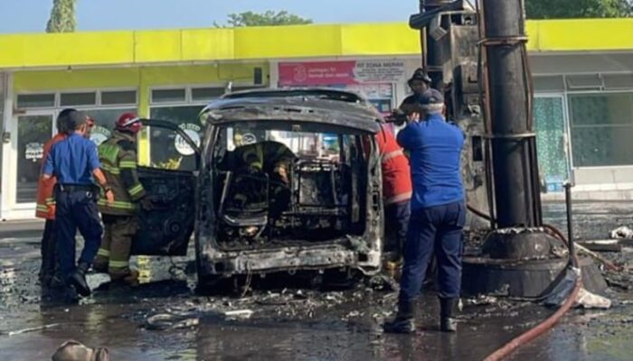 SPBU Colomadu Karanganyar Tutup Sementara Setelah Kebakaran Mobil Luxio