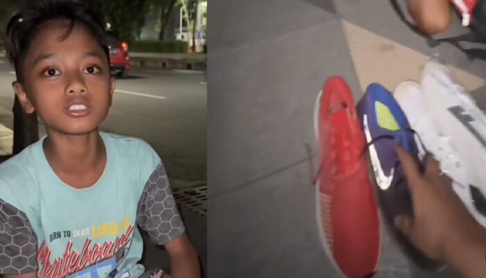 Bocah SD Jualan Sepatu Hingga Malam: Kisah Perjuangan Adrian Viral
