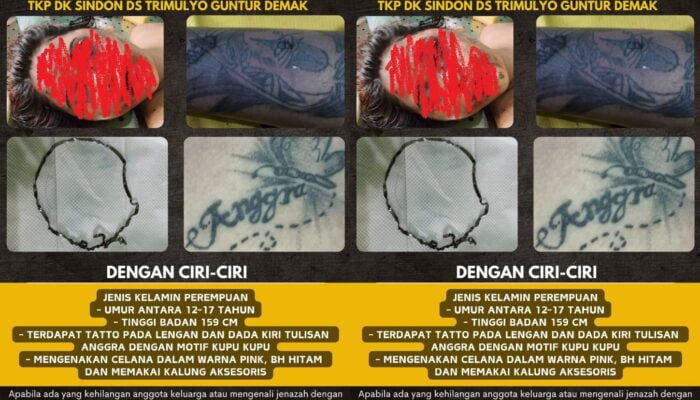 Tragis! Mayat Wanita Bertato Ditemukan di Kebun Terpencil Demak