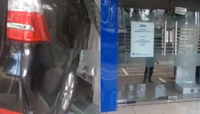 Diduga Tak Bisa Mengemudi, Satpam Injak Gas Mobil Hingga Tabrak Kantor BRI di Semarang