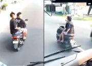 Kacau! Pengendara Honda PCX Mabuk Bikin Keributan Cegat Bus di Jalan
