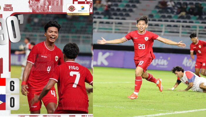 Dominasi Gemilang! Timnas Indonesia Hancurkan Filipina 6-0 di Piala AFF U19