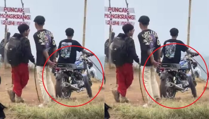 Viral Sepeda Motor Sampai Puncak Bukit Mongkrang Tawangmangu Karanganyar