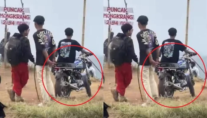 Viral Sepeda Motor Sampai Puncak Bukit Mongkrang Tawangmangu Karanganyar