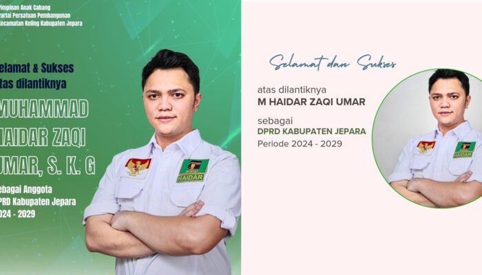 Politisi Muda PPP, Haidar Resmi Dilantik, Siap Bawa Perubahan di Jepara