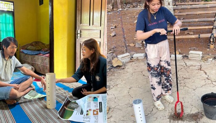 Solusi Cerdas Mahasiswa KKN Undip: Atasi Genangan Air Lapangan Voli dengan Biopori!