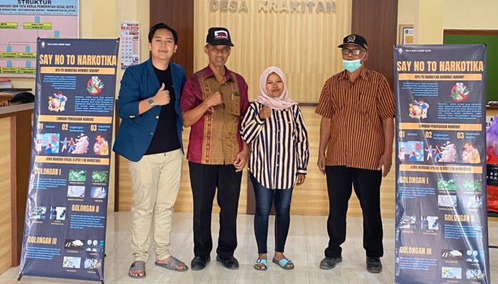 Melalui Visual dan Audio, Mahasiswa KKN Undip Ajak Warga Desa Krakitan Pahami Bahaya Narkotika