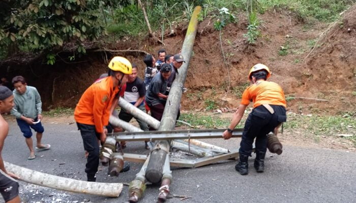 Tragis! Ibu Tewas, Ayah dan Anak Luka-luka Tertimpa Tiang Listrik di Wonosobo