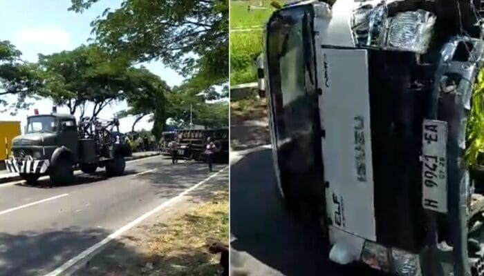 Diduga Kelelahan, Sopir Truk di JLS Pati Mengalami Kecelakaan Tunggal