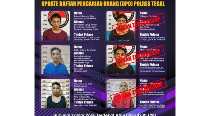 Cara 6 Tahanan Kabur dengan Gali Lantai Sel Polres Tegal, Baru 3 Yang Tertangkap