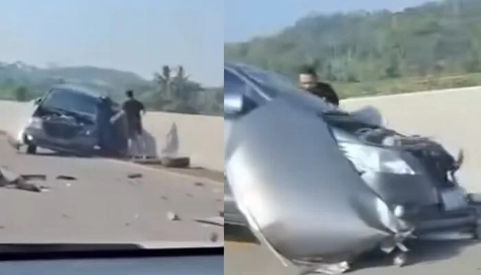 Kecelakaan di Tol Salatiga: Mobil Innova Hancur, Diduga Sopir Mengantuk