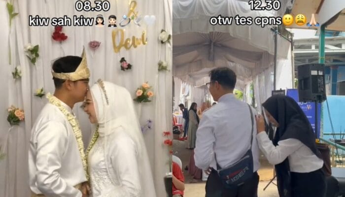 Viral Pengantin Wanita Tinggalkan “Resepsi Singkat” Demi Ikut Tes CPNS
