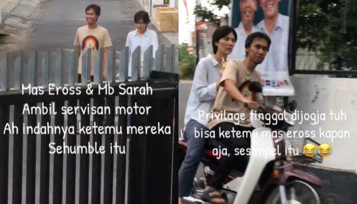 Berboncengan dengan Motor Lawas di Yogyakarta, Kesederhanaan Eross Candra dan Istri Tuai Pujian