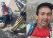 Kisah Haru Kakek Penjual Sapu yang Lemas Usai Jalan Kaki Jauh Ditolong Polisi Baik