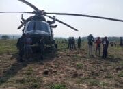 Geger Helikopter TNI AD Mendarat Darurat di Blora, Diduga Akibat Kebocoran Oli
